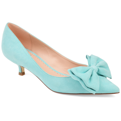 Journee Collection Women's Orana Bow Heels Women's Shoes In Blue