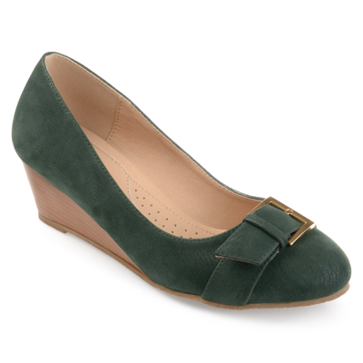 Shop Journee Collection Collection Women's Comfort Graysn Wedge In Green