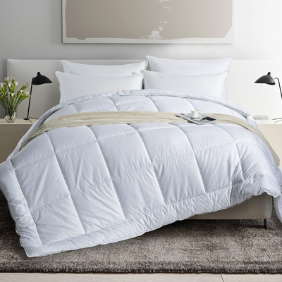 Shop Puredown Peace Nest All Season Down Alternative Comforter With Cotton Blend Shell In White