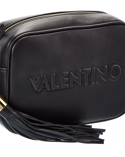 MARIO VALENTINO Mia Logo Leather Crossbody Bag Caramel
