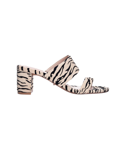 Shop 42 Gold Liya Sandal In Zebra Suede In Beige