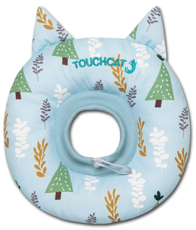 Shop Touchcat 'ringlet' Licking And Scratching Adjustable Pillow Cat Neck Protector In Blue