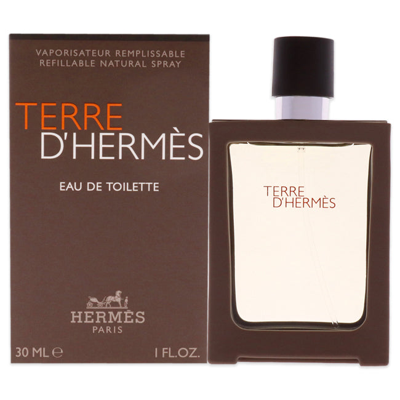 Shop Hermes Terre D By  For Men - 1 oz Edt Spray (refill) In White