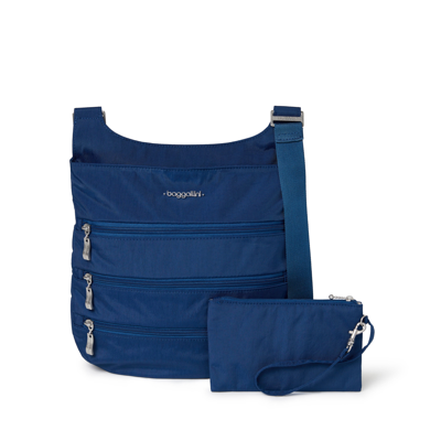 Shop Baggallini Big Zipper Bag In Blue