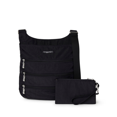 Shop Baggallini Big Zipper Bag In Black