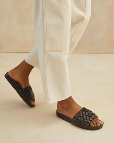 Shop Loeffler Randall Sonnie Woven Sandal In Black