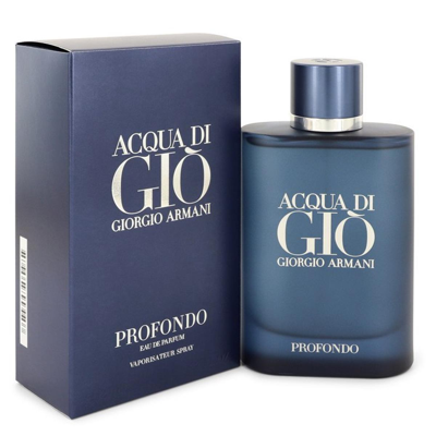 Shop Giorgio Armani 551096 4.2 oz Acqua Di Gio Profondo Cologne Eau De Perfume Spray For Men In Blue