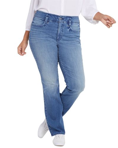 Shop Nydj Plus Marilyn Straight Leg Jean In Blue
