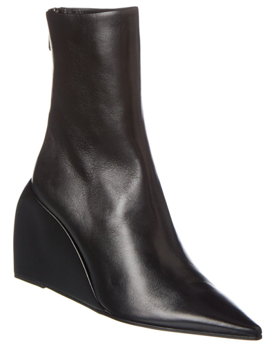 Shop Off-white Dolls Leather Wedge Boot In Black