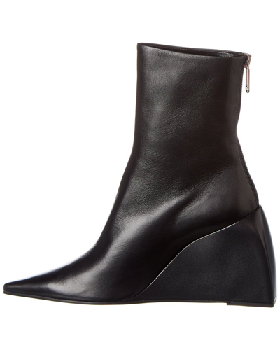 Shop Off-white Dolls Leather Wedge Boot In Black