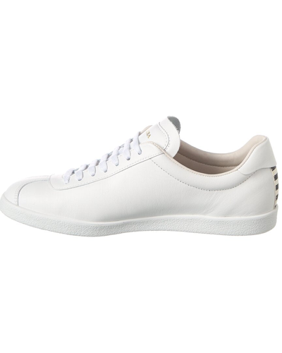 Shop Aquazzura The A Leather Sneaker In White