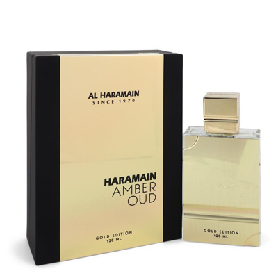 Shop Al Haramain 548473 4 oz Unisex Eau De Perfume Spray For Women - Amber Oud Gold Edition In Orange