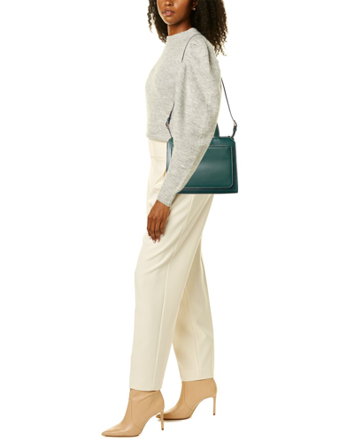 Shop Valextra Passepartout Medium Leather Tote In Green