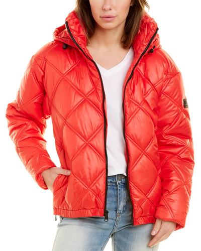 Shop Kenneth Cole Cire Short Puffer Coat In Red