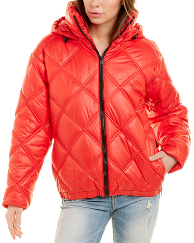 Shop Kenneth Cole Cire Short Puffer Coat In Red