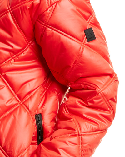 Shop Kenneth Cole Cire Short Puffer Coat In Red