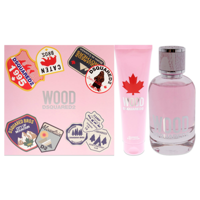 Shop Dsquared2 Wood By  For Women - 2 Pc Gift Set 3.4oz Edt Spray, 5.0oz Body Lotion In Pink