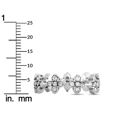 Shop King Baby Silver And White Cubic Zirconia Mb Cross Ring
