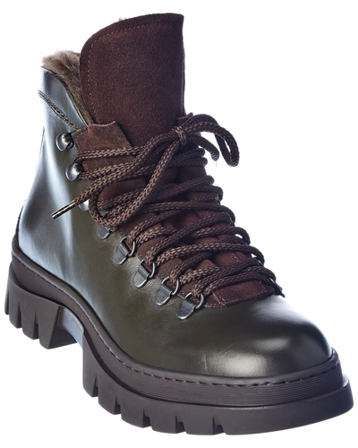 Shop Antonio Maurizi Hiker Leather Boot In Brown