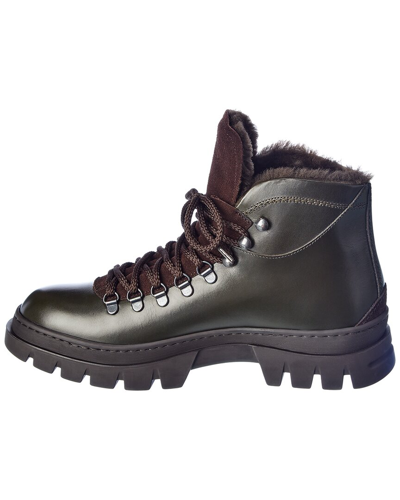 Shop Antonio Maurizi Hiker Leather Boot In Brown