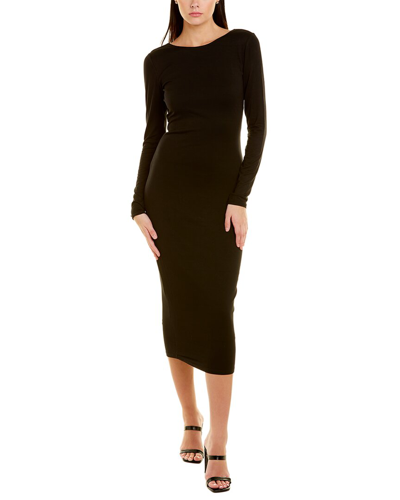 Shop Bebe Cutout Midi Dress In Black