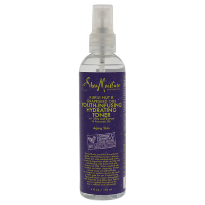Shop Shea Moisture U-sc-5066 Kukui Nut & Grapeseed Oils Youth-infusing Hydrating Toner For Unisex - 4 oz In Purple