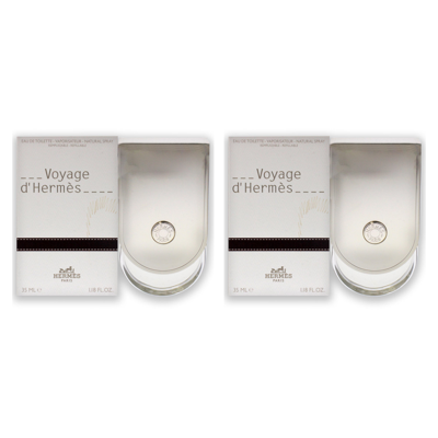 Shop Hermes Voyage D By  For Unisex - 1.18 oz Edt Spray (refillable) - Pack Of 2 In White