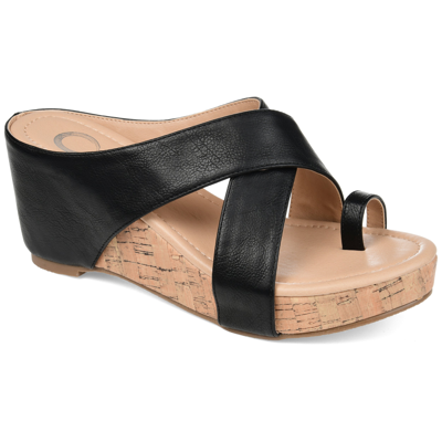 Shop Journee Collection Collection Women's Tru Comfort Foam Rayna Wedge Sandal In Black