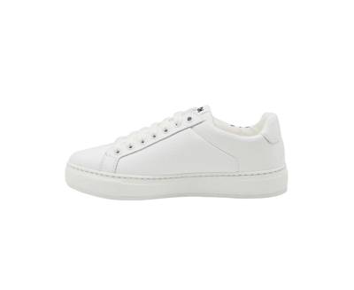 Shop Mcm Women's Leather Logo Low Top Sneaker In White