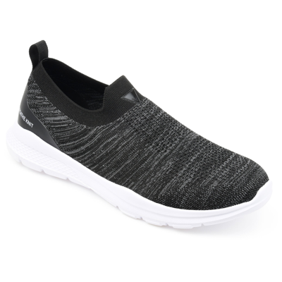 Shop Vance Co. Pierce Casual Slip-on Knit Walking Sneaker In Black