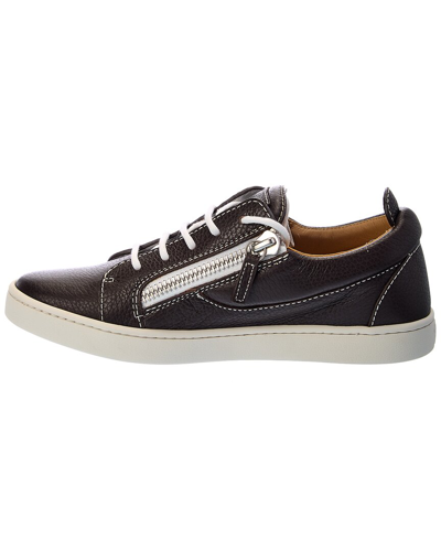 Shop Giuseppe Zanotti Brek Leather Sneaker In Black