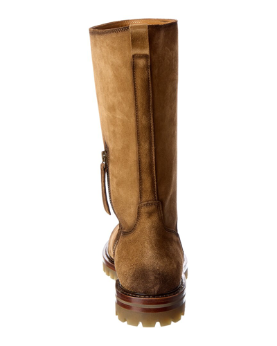 Shop Antonio Maurizi Tall Tube Suede Boot In Brown