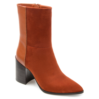 Journee Collection Collection Women's Tru Comfort Foam Sharlie Bootie In Brown