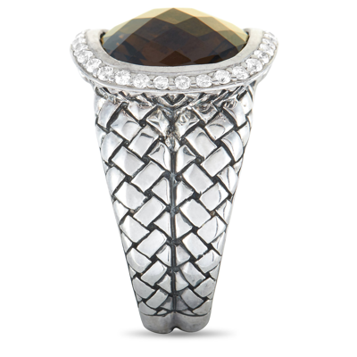 Shop Scott Kay Sterling Silver Diamond And Quartz Dome Ring