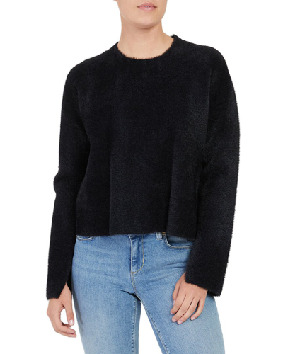 Shop Twinset Crewneck Knitted Sweater In Black