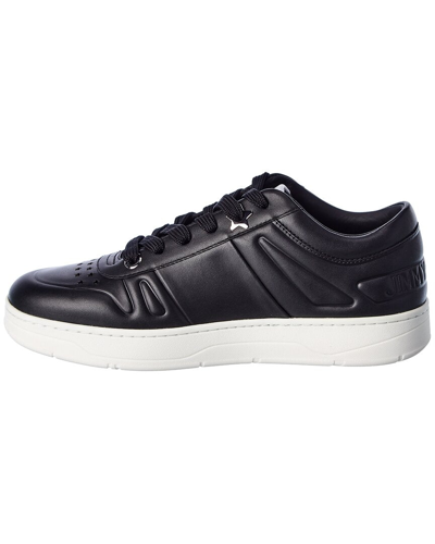 Shop Jimmy Choo Hawaii/m Leather Sneaker In Black