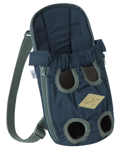 Shop Touchdog 'wiggle-sack' Fashion Designer Front And Backpack Dog Carrier In Blue