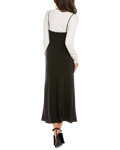 Shop Rebecca Taylor Patchwork Lace Silk Maxi Dress In Black