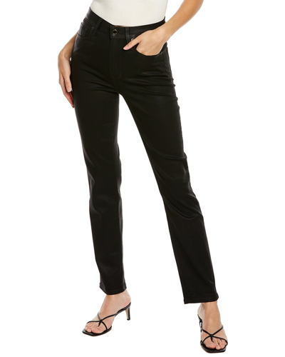 Shop Le Jean Lara Black Coated High-rise Slim Stovepipe Jean