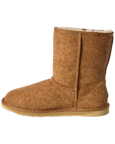 Shop Australia Luxe Collective Cosy Short Suede Boot In Brown