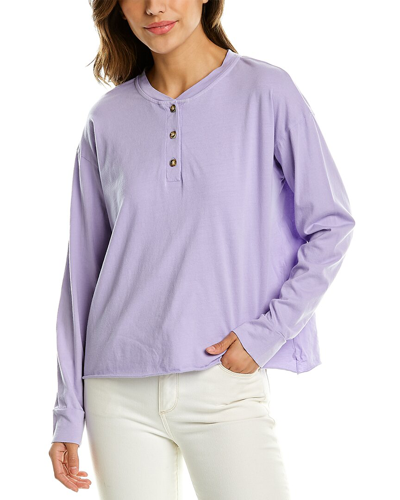 Shop Donni . Light Henley T-shirt In Purple