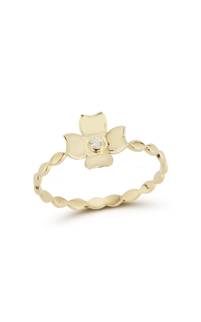 Shop Ember Fine Jewelry 14k Gold & Diamond Flower Ring In White