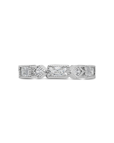 Sterling Forever Sterling Silver Diamond Cz Victorian Band Ring