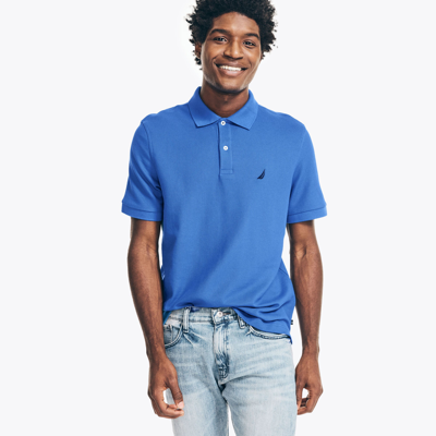 Shop Nautica Mens Sustainably Crafted Deck Polo In Blue