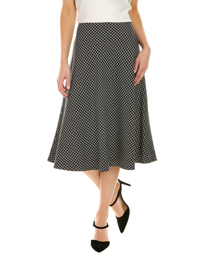Shop Piazza Sempione Wool-blend A-line Skirt In Black