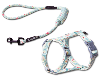 Shop Touchcat 'radi-claw' Durable Cable Cat Harness And Leash Combo In Blue