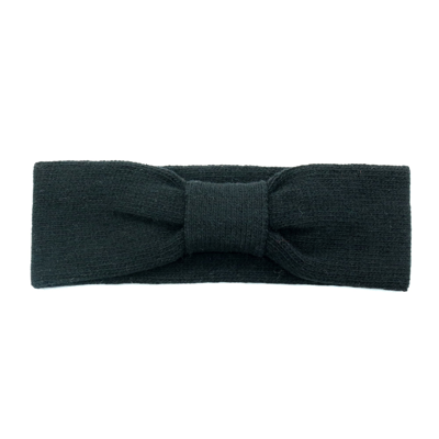 Shop Portolano Cashmere Headband With Knot In Black