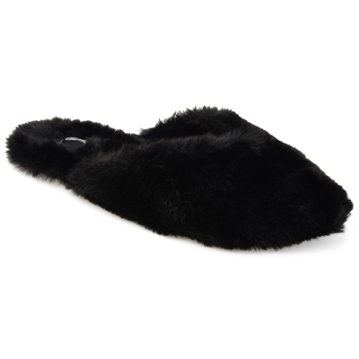 Shop Journee Collection Collection Women's Faux Fur Sundown Slipper In Black