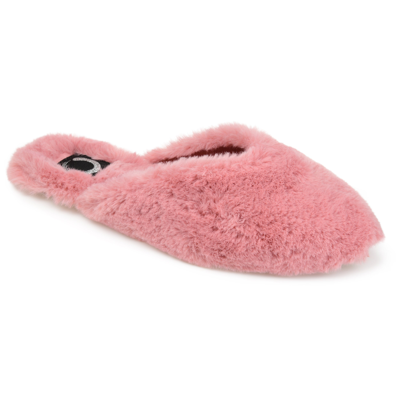 Journee Collection Journee Sundown Faux Fur Slipper In Pink