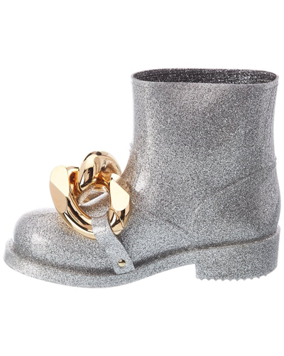 Shop Jw Anderson Chain Rubber Boot In Silver